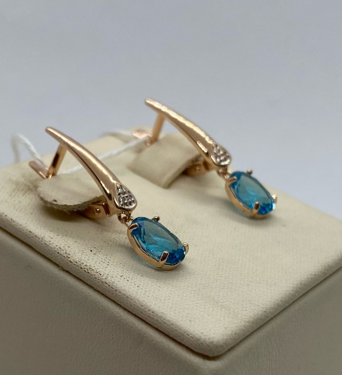 СКМИ585 СЕРЬГИ С КАМНЯМИ (Au 585)