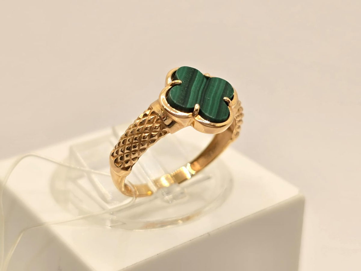 КОЛЬЦО МАЛАХИТ (Au 585)