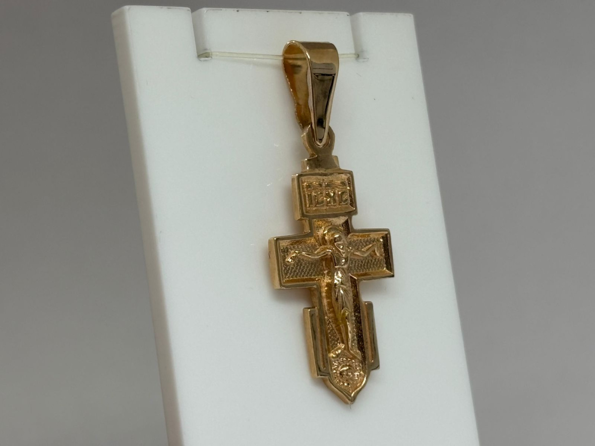 1896 ПОДВЕСКА КРЕСТ без камня (Au 585)