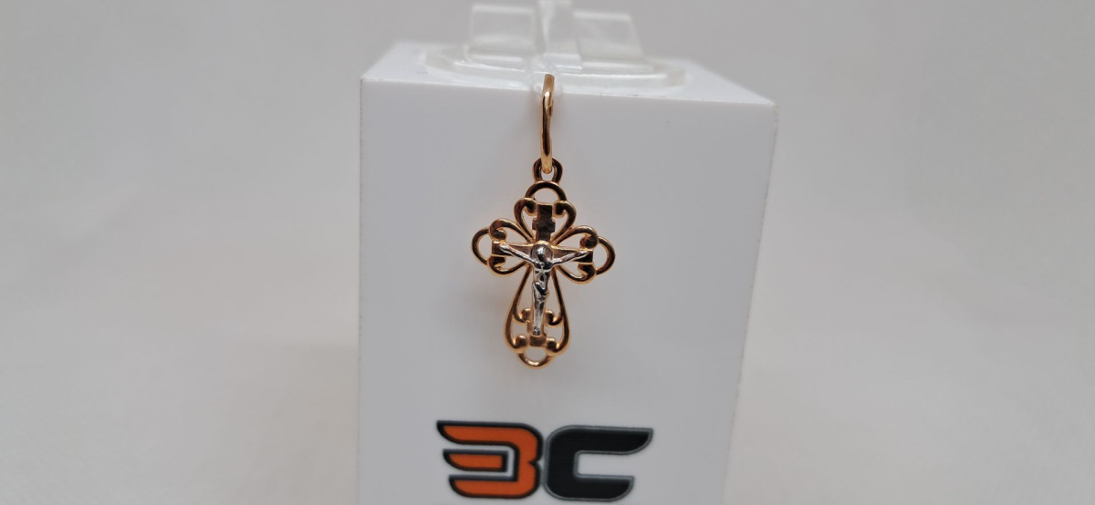 ПОДВЕСКА КРЕСТ без камня (Au 585)