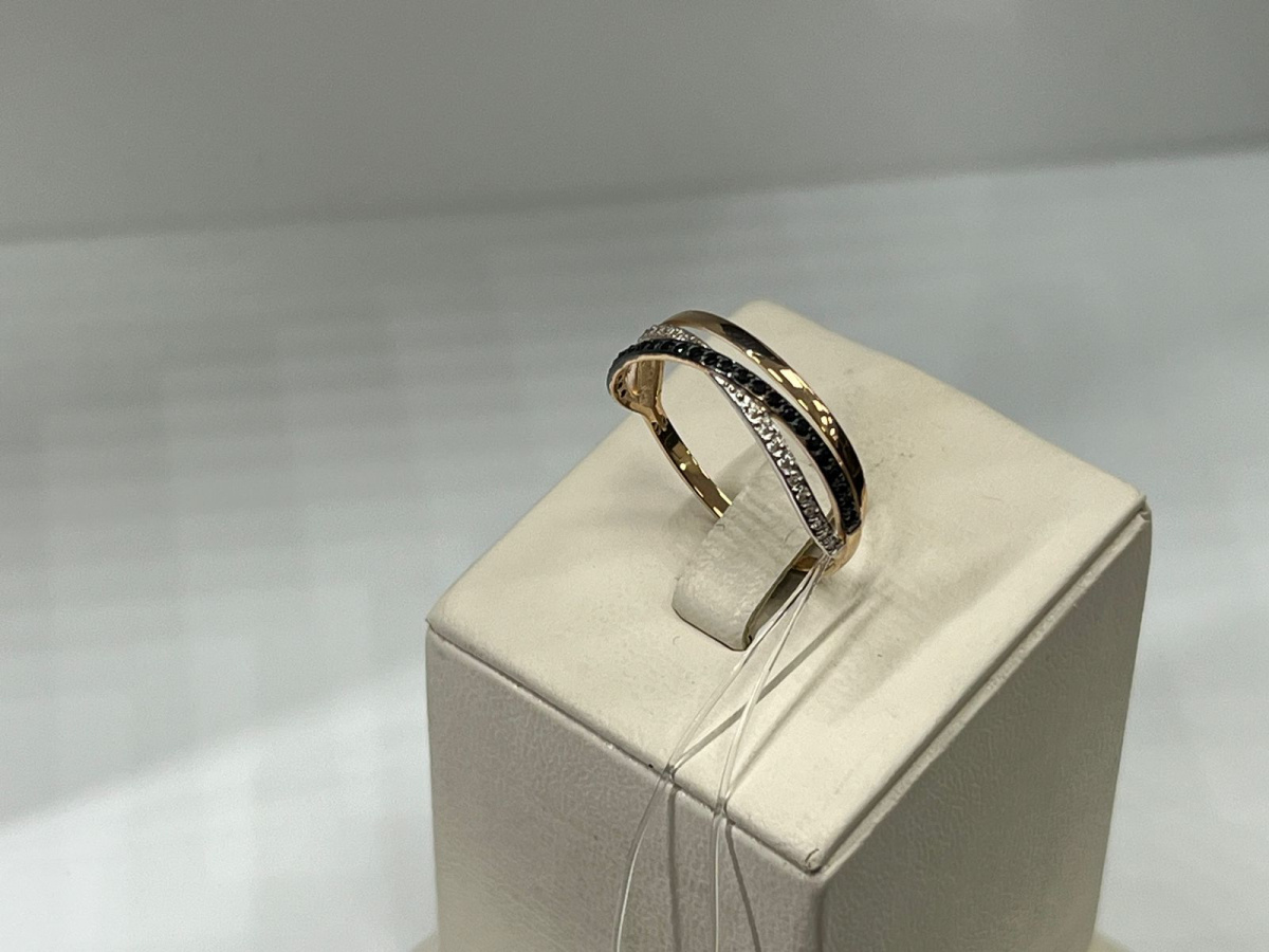 017883 КОЛЬЦО С  КАМНЯМИ (Au 585)