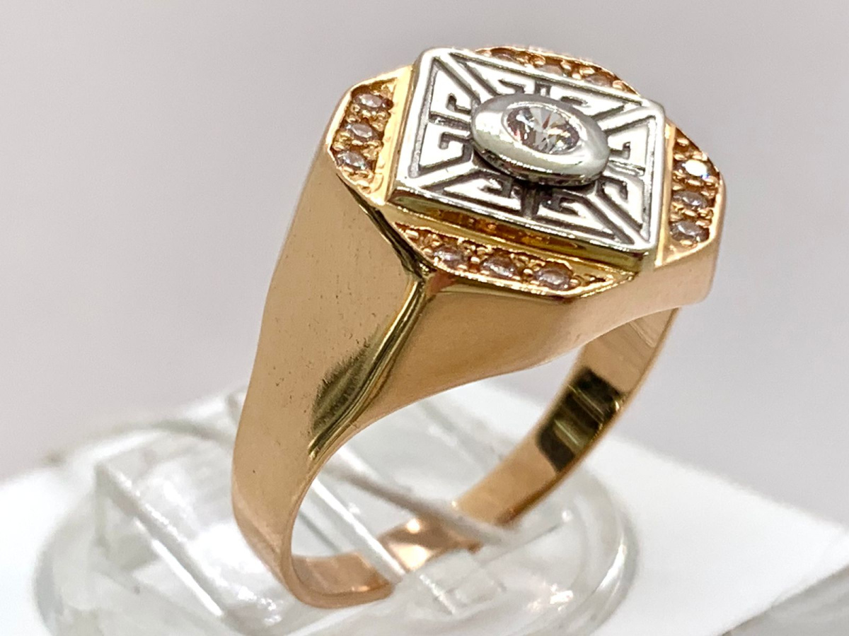 ПЕЧАТКА С КАМНЯМИ (Au 585)