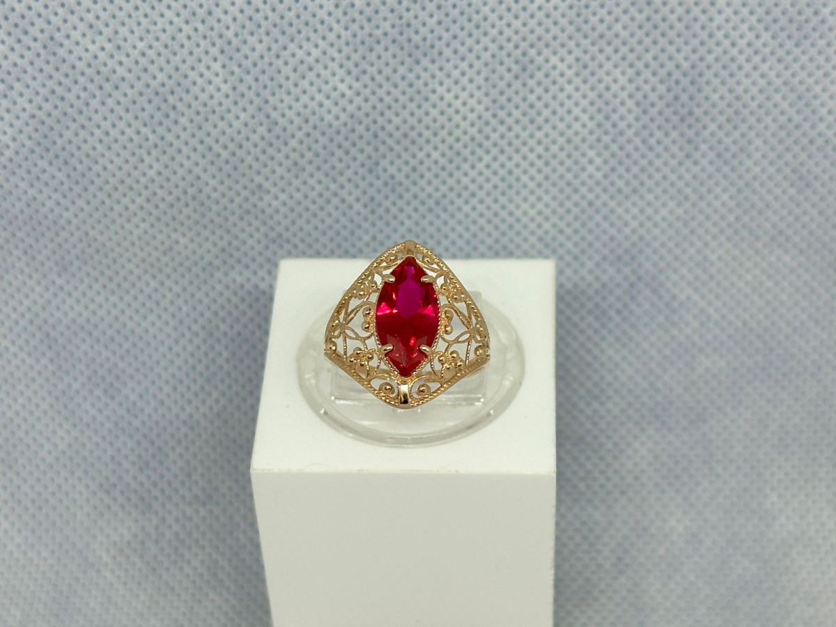 КОЛЬЦО С КАМНЕМ (Au 585)