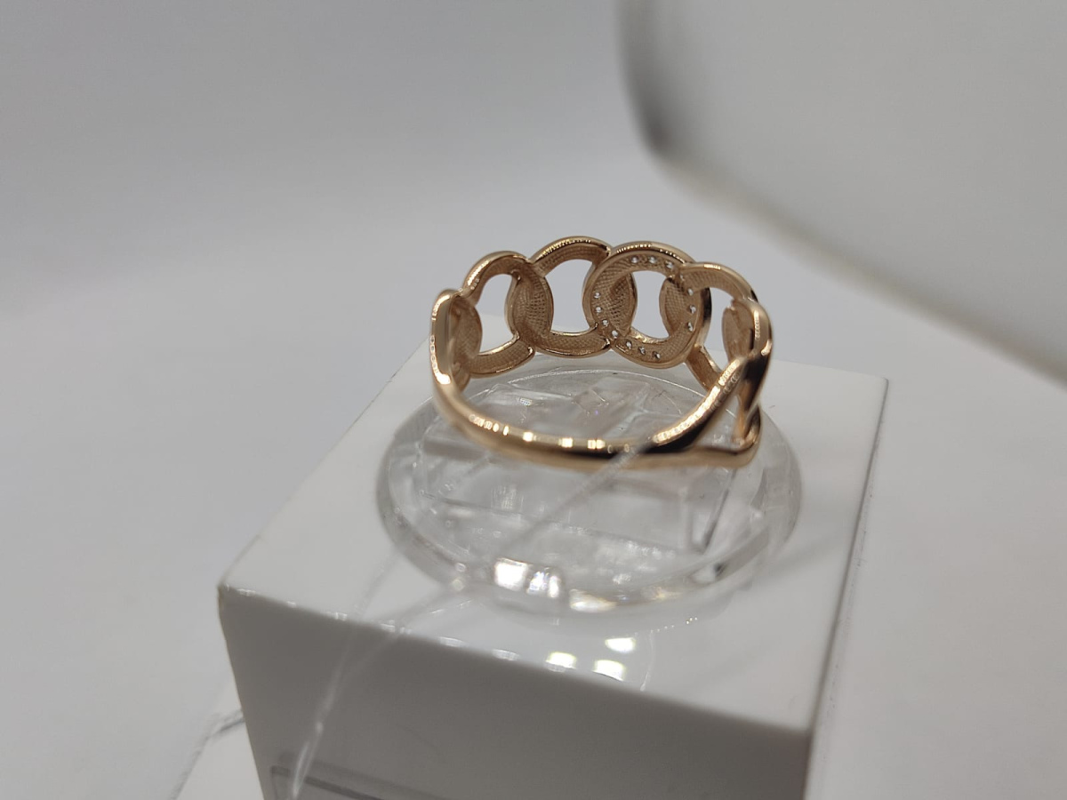 КОЛЬЦО С КАМНЯМИ (Au 585)