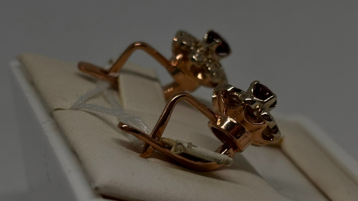 СЕРЬГИ С КАМНЯМИ (Au 585)