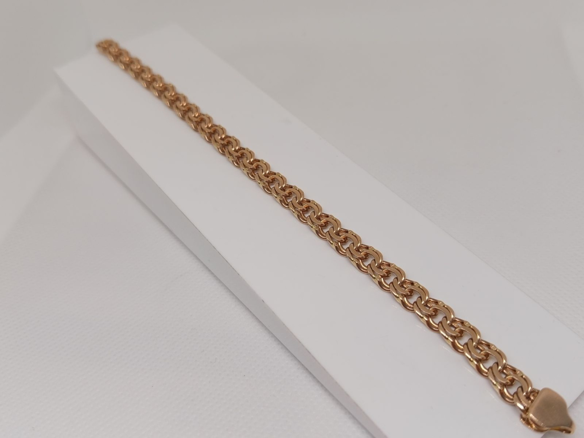 БЛБ585 БРАСЛЕТ ПОЛНОВЕСНЫЙ Бисмарк (Au 585)