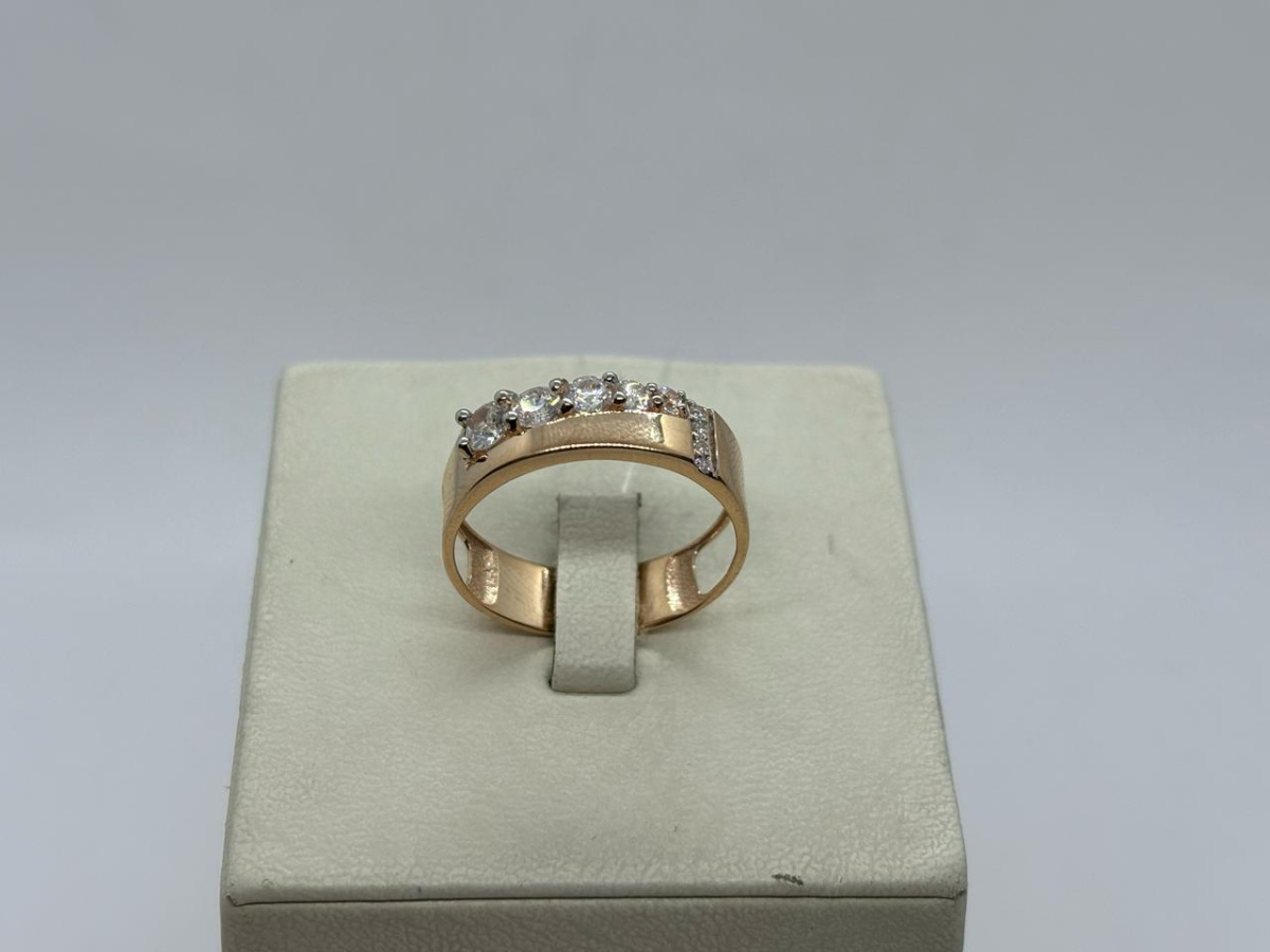 КОЛЬЦО С КАМНЯМИ (Au 585)