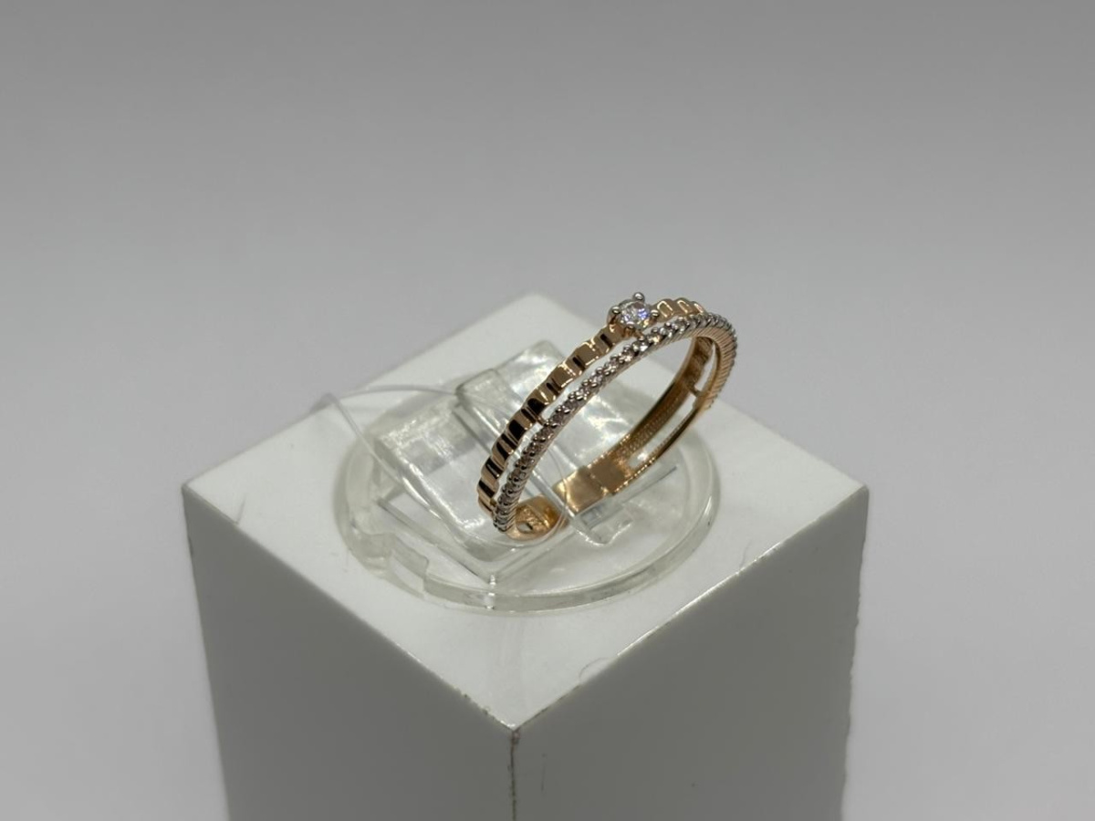 КОЛЬЦО С КАМНЯМИ (Au 585)