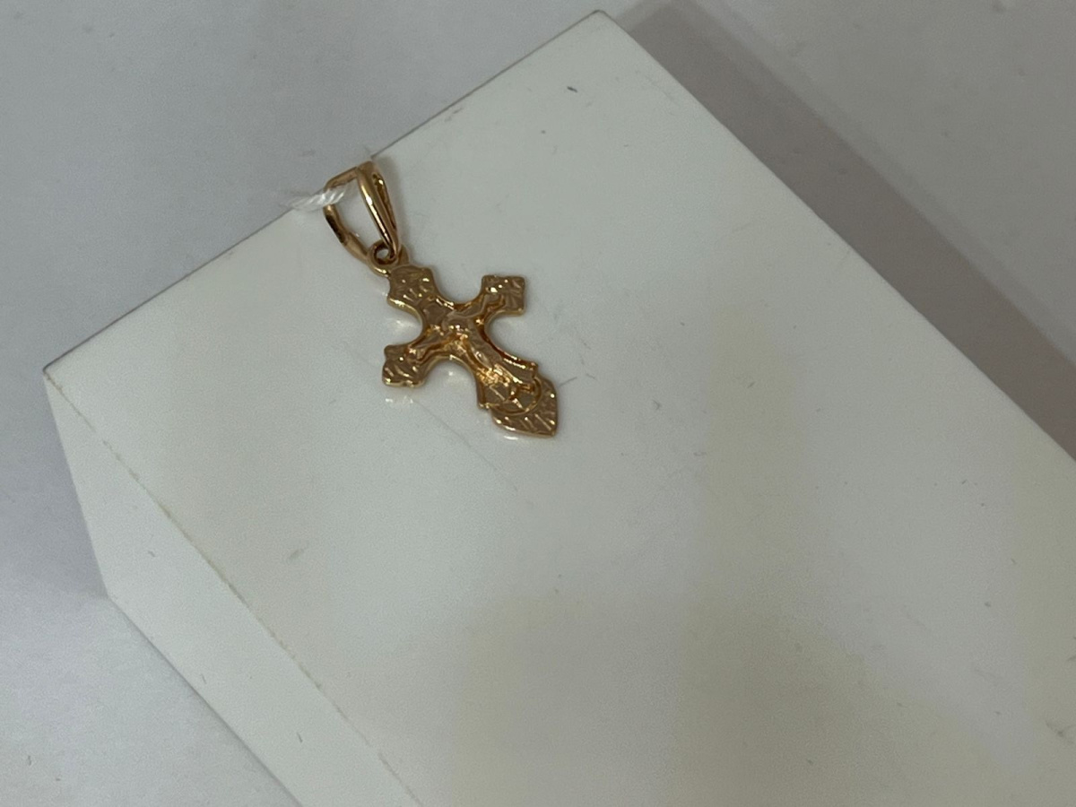 ПОДВЕСКА КРЕСТ БЕЗ КАМНЯ (Au 585)