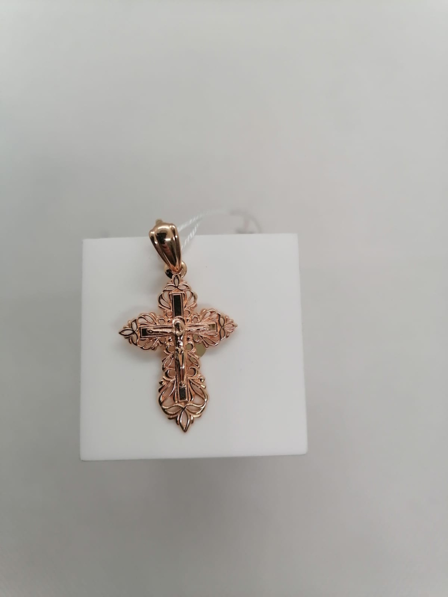 ПОДВЕСКА КРЕСТ БЕЗ КАМНЯ (Au 585)