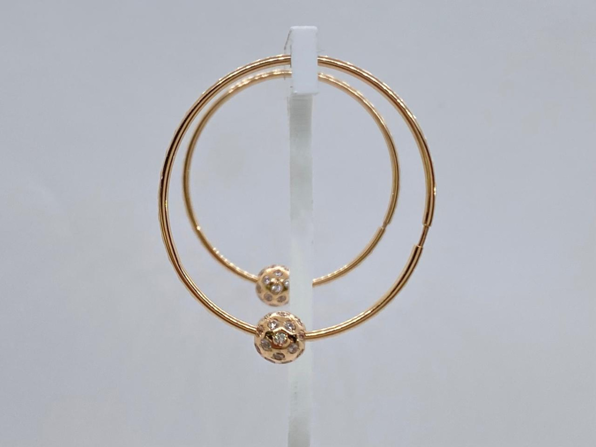 СЕРЬГИ КОНГО с камнями (Au 585) СЕРЬГИ КОНГО с камнями (Au 585)