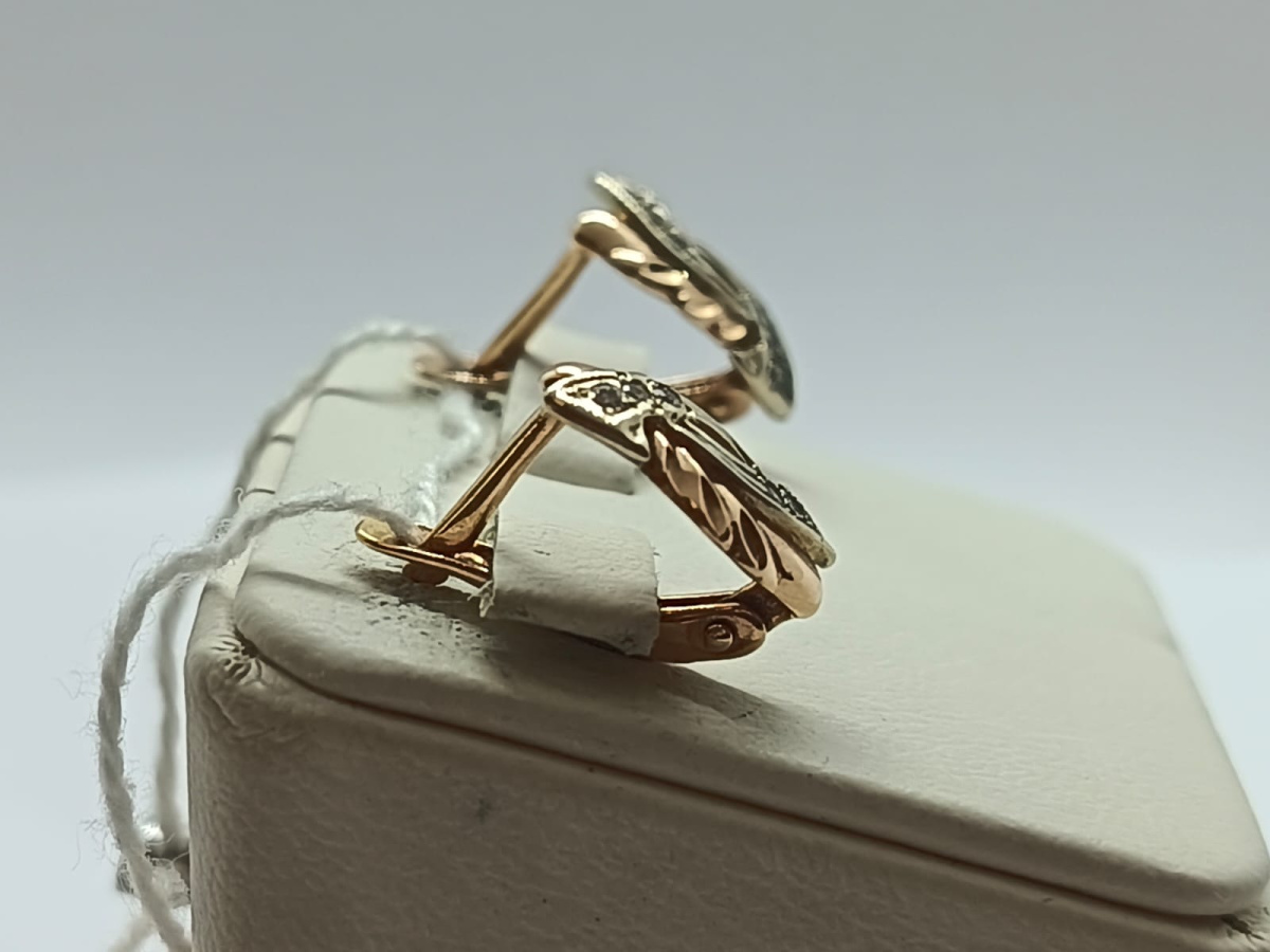СКМИ585 СЕРЬГИ С КАМНЯМИ (Au 585)