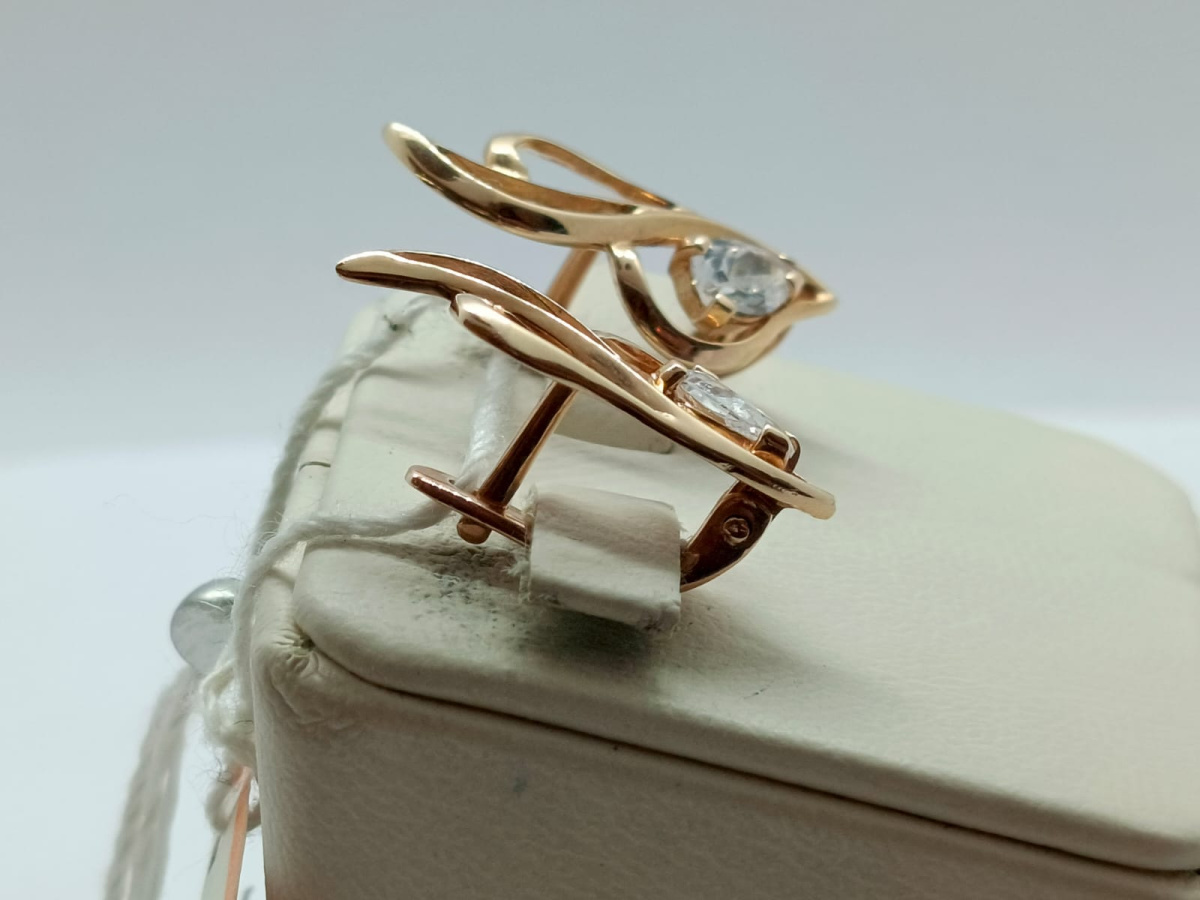 СКМ585 СЕРЬГИ С КАМНЕМ (Au 585) СКМ585 СЕРЬГИ С КАМНЕМ (Au 585)