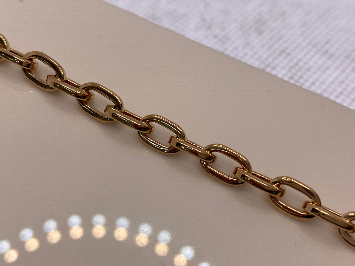 БРАСЛЕТ ПУСТОТЕЛЫЙ Якорное (Au 585)