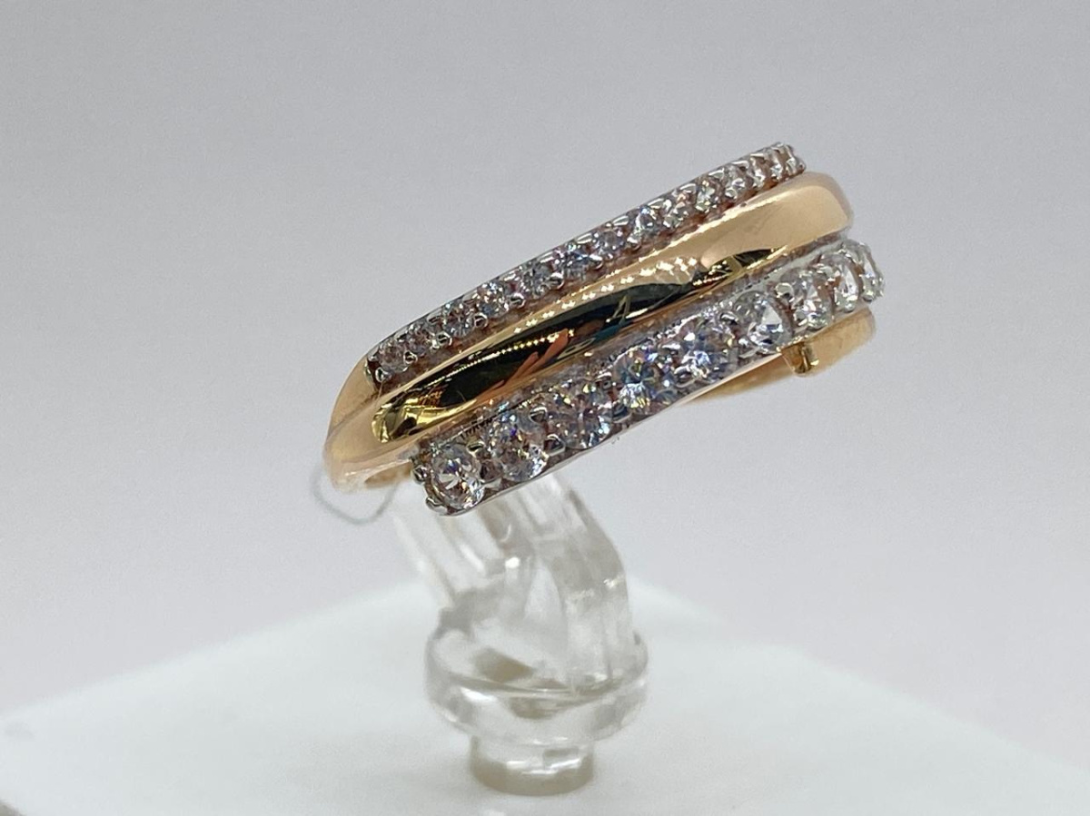 КОЛЬЦО С КАМНЯМИ (Au 585)