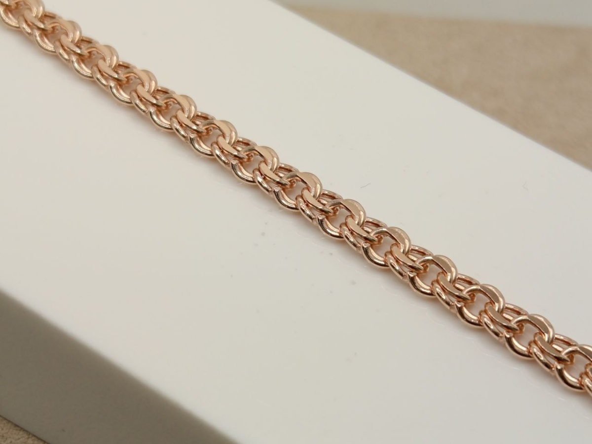 БРАСЛЕТ ПУСТОТЕЛЫЙ Бисмарк (Au 585)