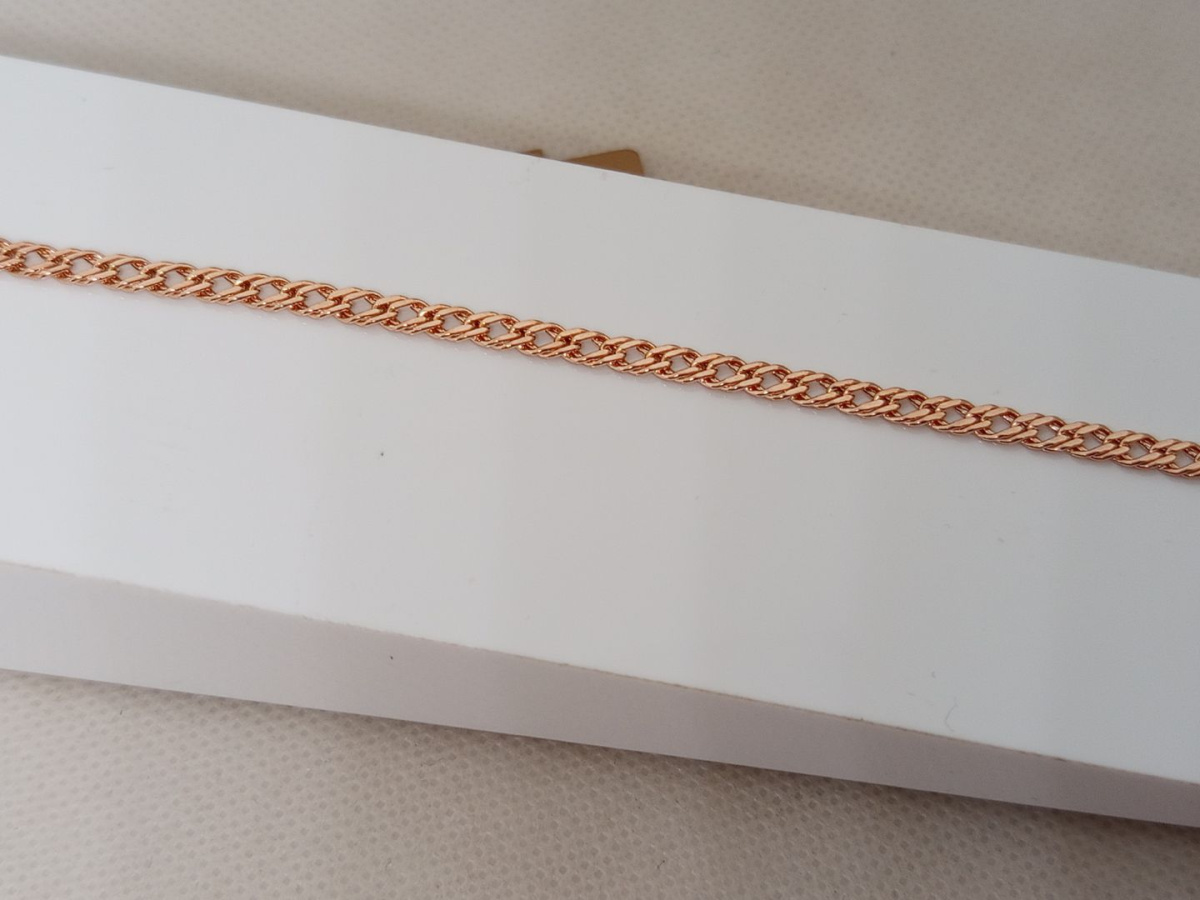 БРАСЛЕТ ПУСТОТЕЛЫЙ Бисмарк машинный (Au 585)