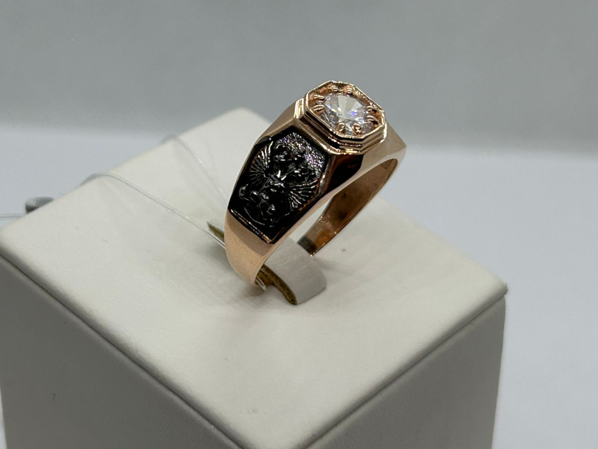 ПЕЧАТКА С КАМНЯМИ (Au 585)