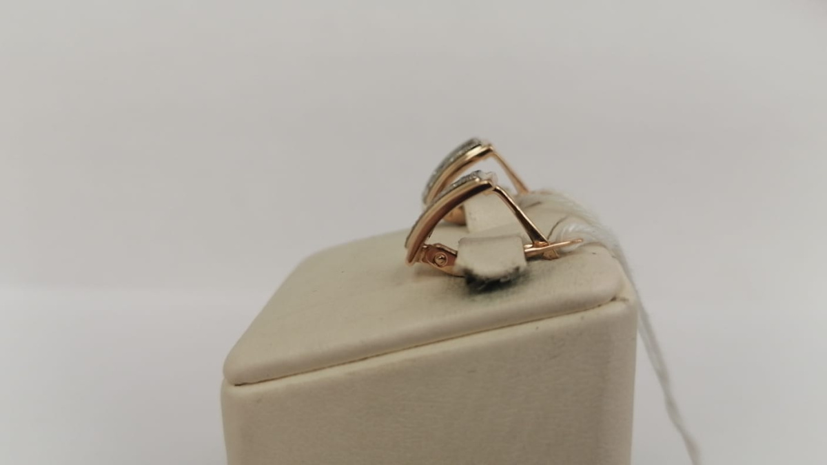 СКМИ585 СЕРЬГИ С КАМНЯМИ (Au 585)