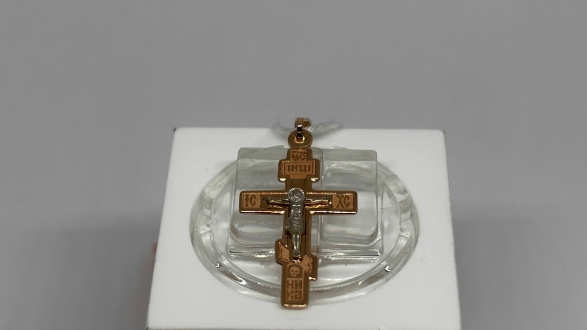 ПОДКБК585 ПОДВЕСКА КРЕСТ БЕЗ КАМНЯ (Au 585)