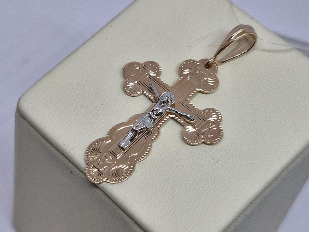 ПОДВЕСКА КРЕСТ без камня (Au 585)