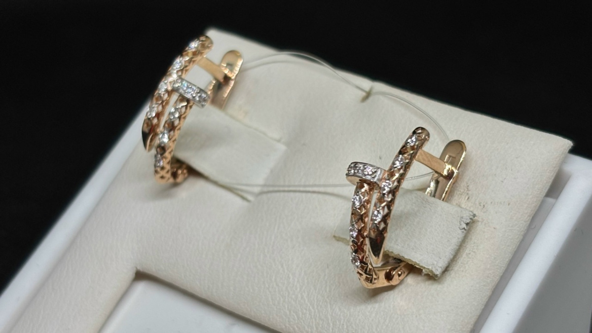 СЕРЬГИ С КАМНЯМИ (Au 585)