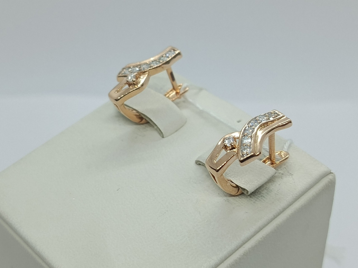 СКМИ585 СЕРЬГИ С КАМНЯМИ (Au 585)