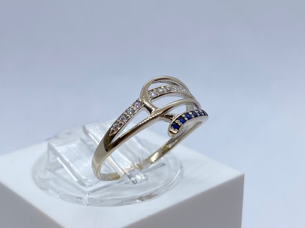 КОЛЬЦО С КАМНЯМИ (Au 585)