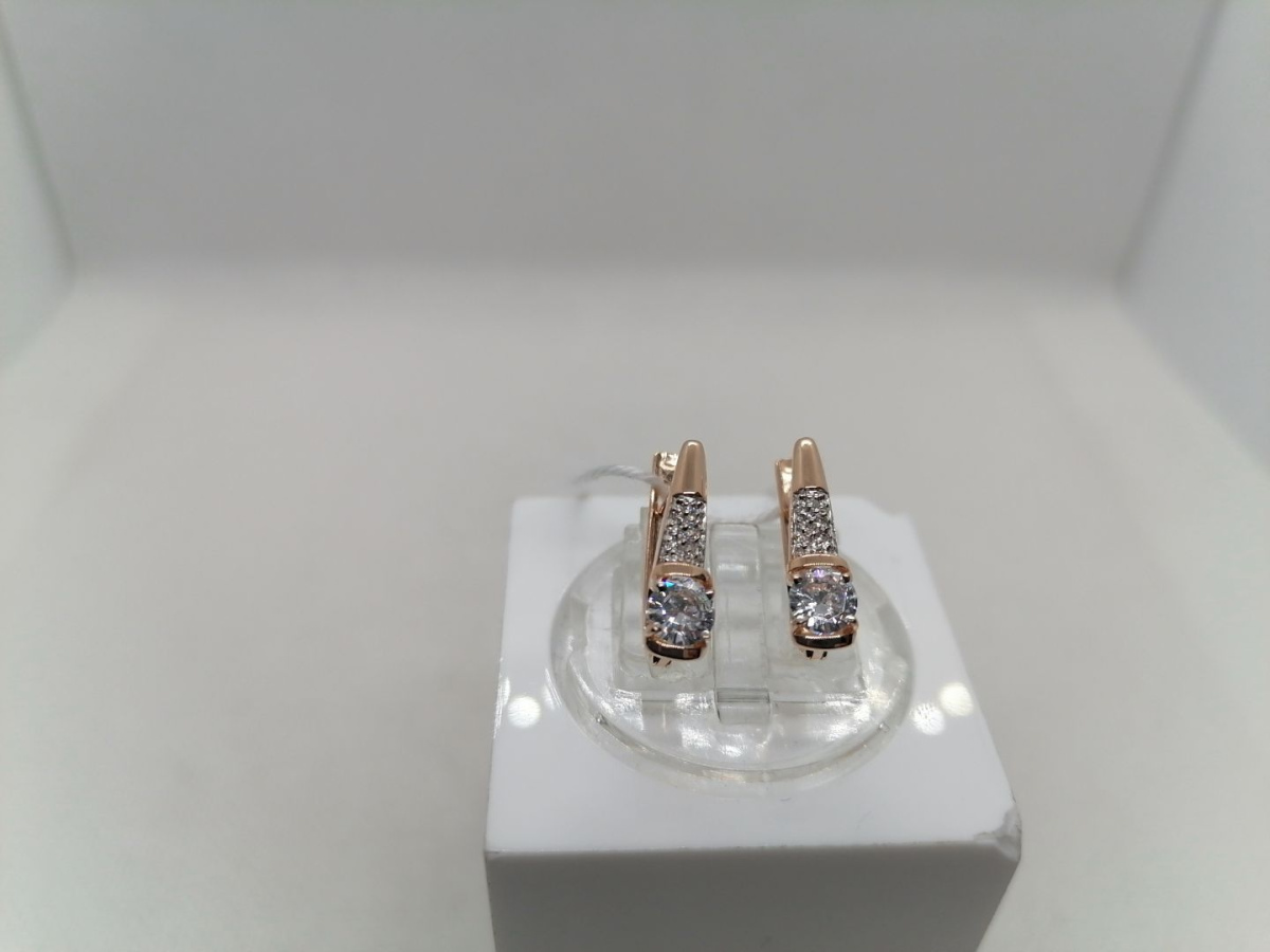 СКМИ585 СЕРЬГИ С КАМНЯМИ (Au 585)
