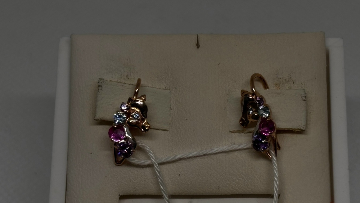 СЕРЬГИ С КАМНЯМИ (Au 375)