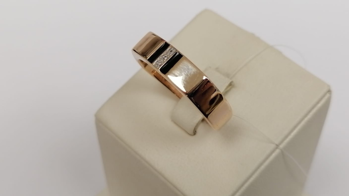 ПЕЧАТКА С КАМНЯМИ (Au 585)