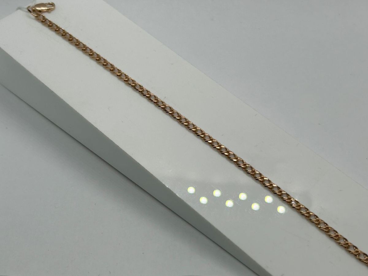 БРАСЛЕТ ПОЛНОВЕСНЫЙ Ромб двойной Au 585