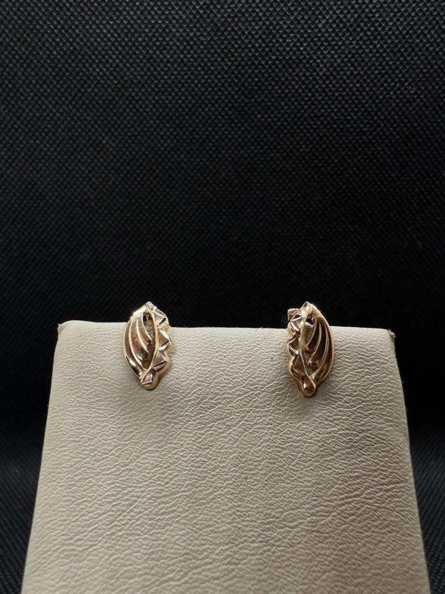 СБКМ585 СЕРЬГИ БЕЗ КАМНЯ (Au 585)