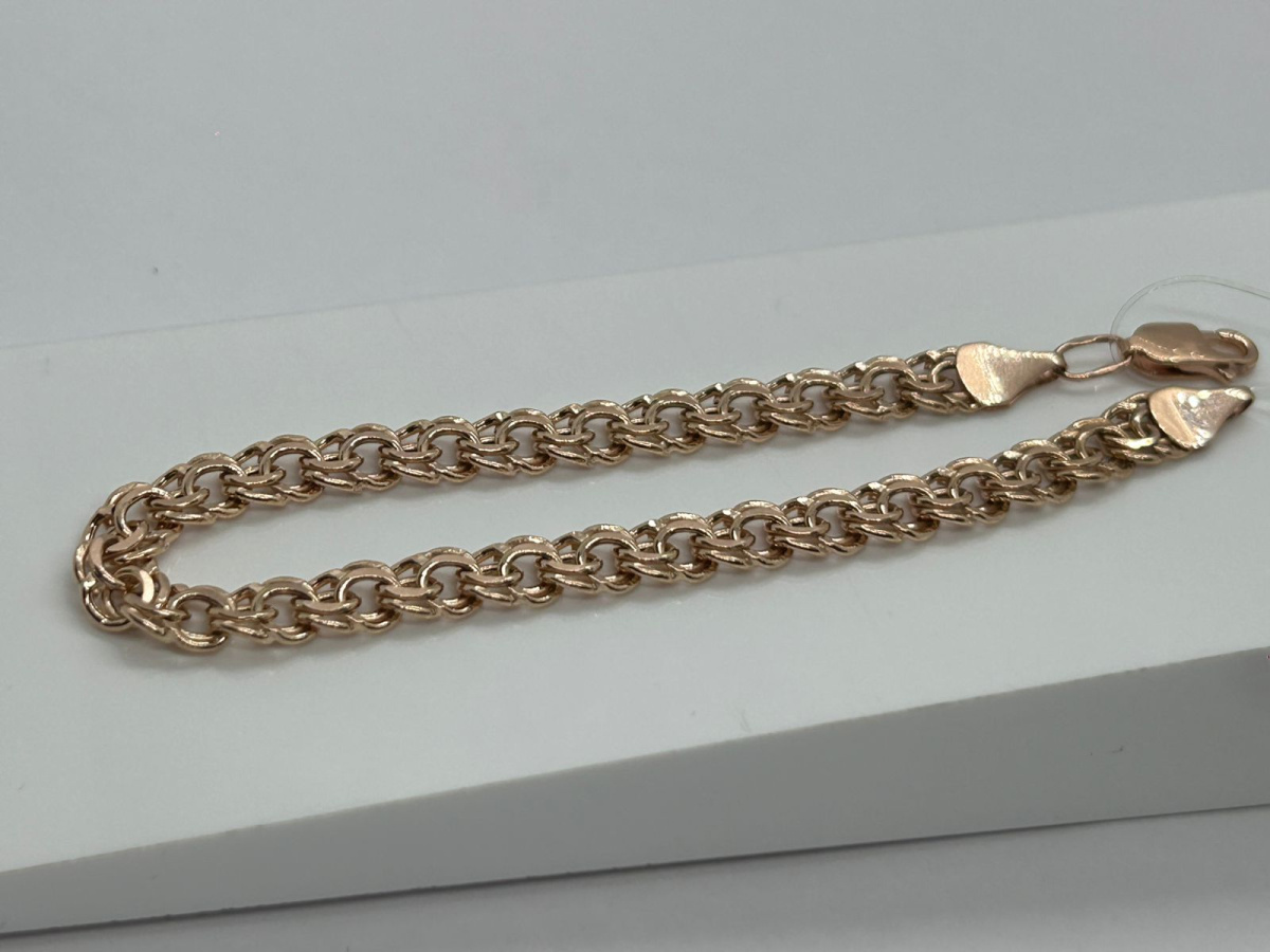 БРАСЛЕТ ПУСТОТЕЛЫЙ Бисмарк (Au 585)