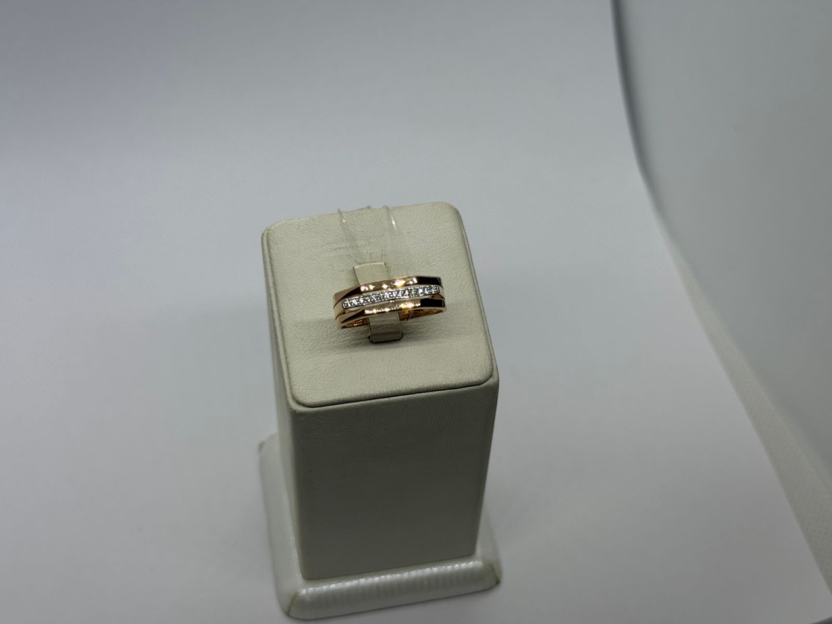 КОЛЬЦО С КАМНЯМИ (Au 585)