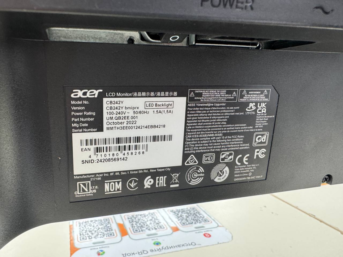 Монитор Acer CB242Y