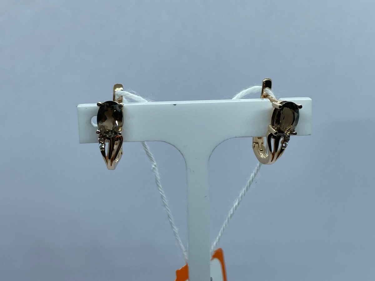 СКМИ585 СЕРЬГИ С КАМНЯМИ (Au 585)