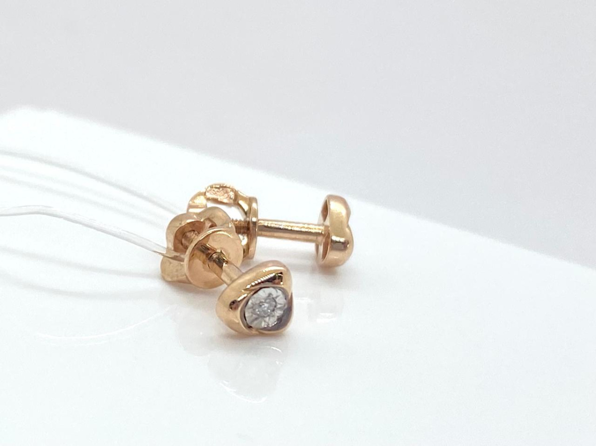 СЕРЬГИ ПУСЕТЫ Бриллиант (Au 585)