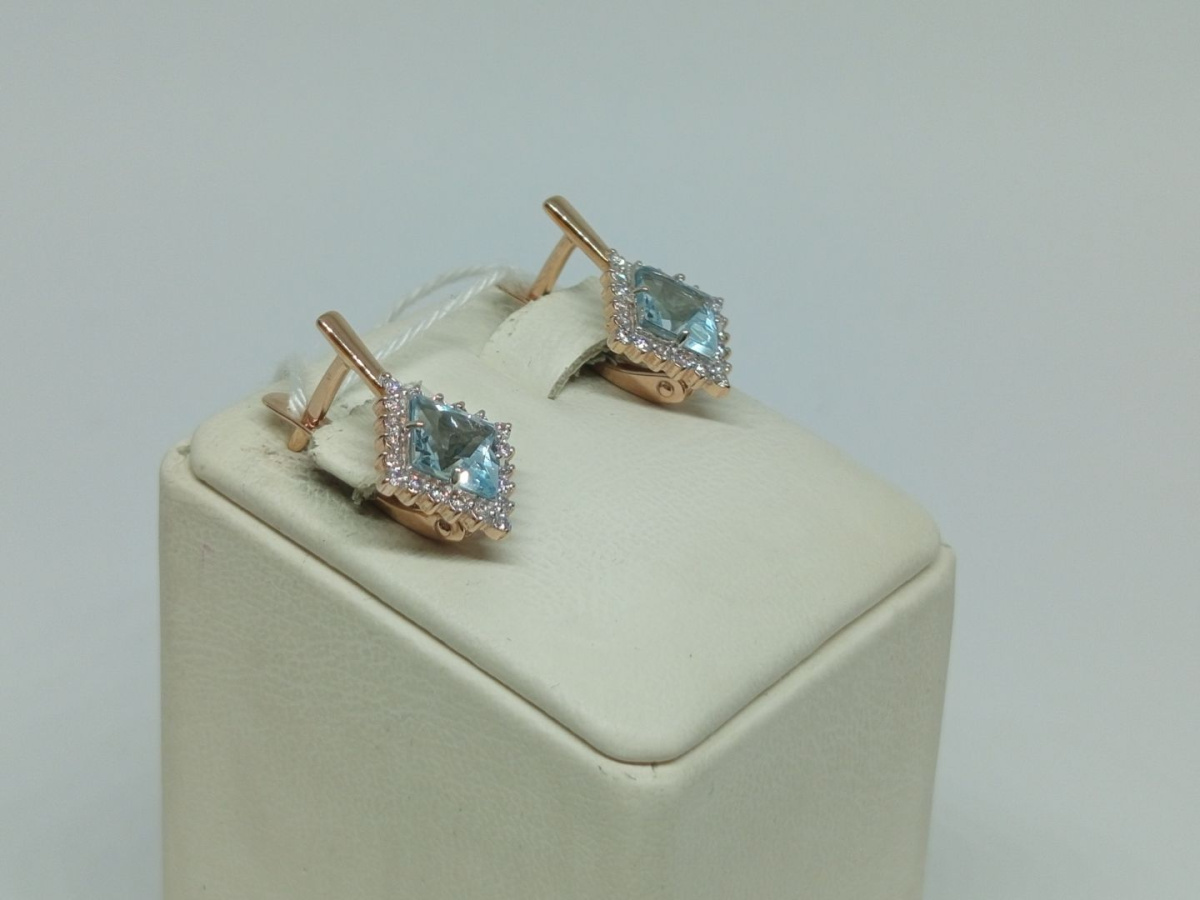 СЕРЬГИ С КАМНЯМИ (Au 585)