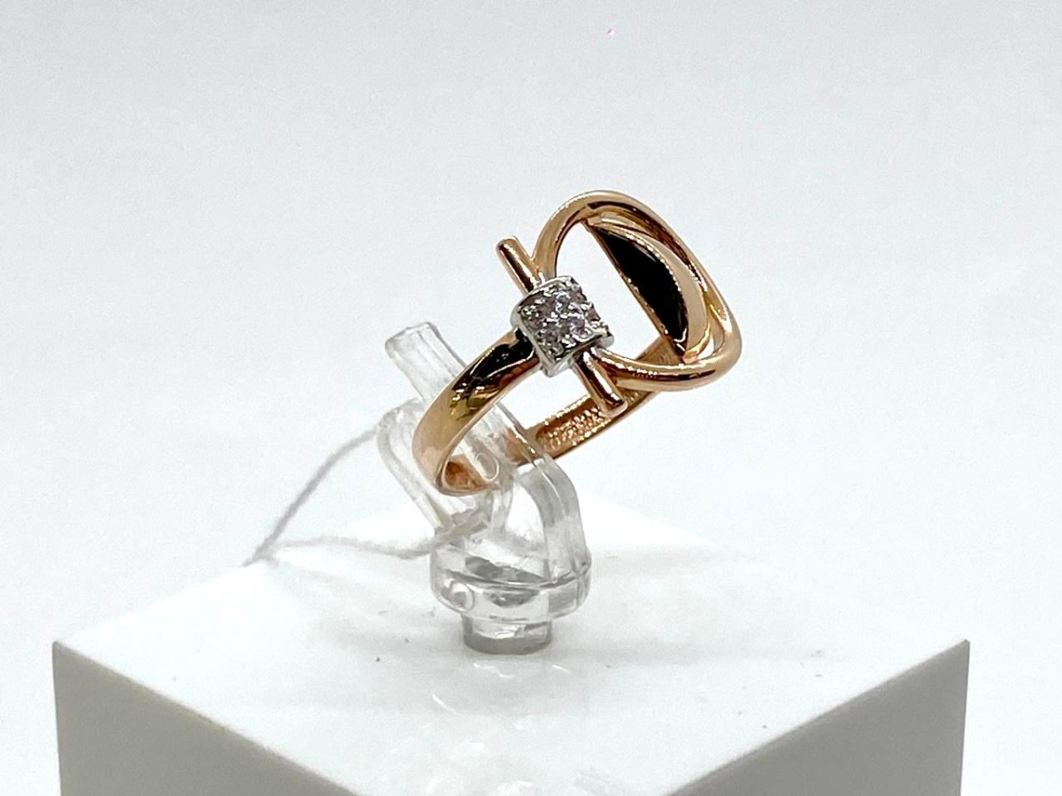 КОЛЬЦО С КАМНЯМИ (Au 585)