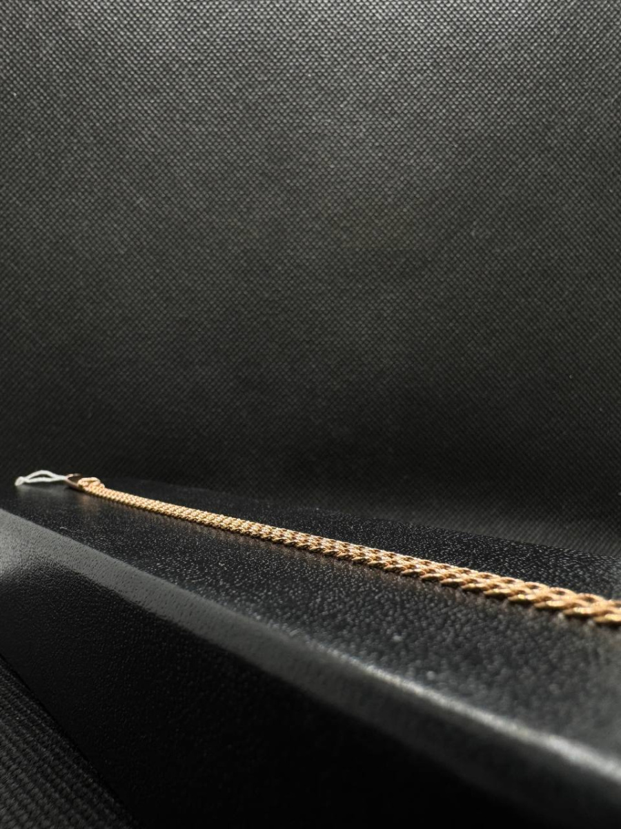 БРАСЛЕТ ПОЛНОВЕСНЫЙ Бисмарк двойной (Au 585)