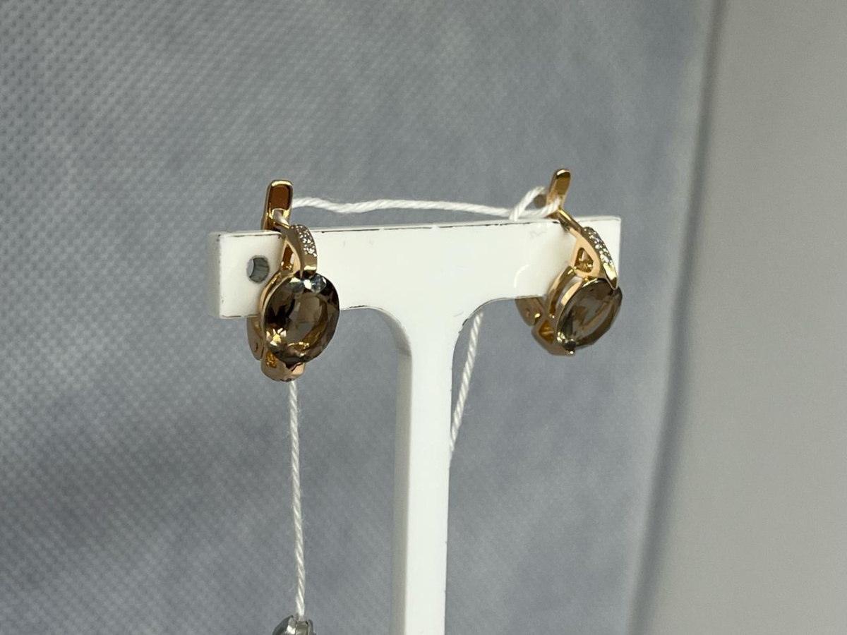 СКМИ585 СЕРЬГИ С КАМНЯМИ (Au 585)