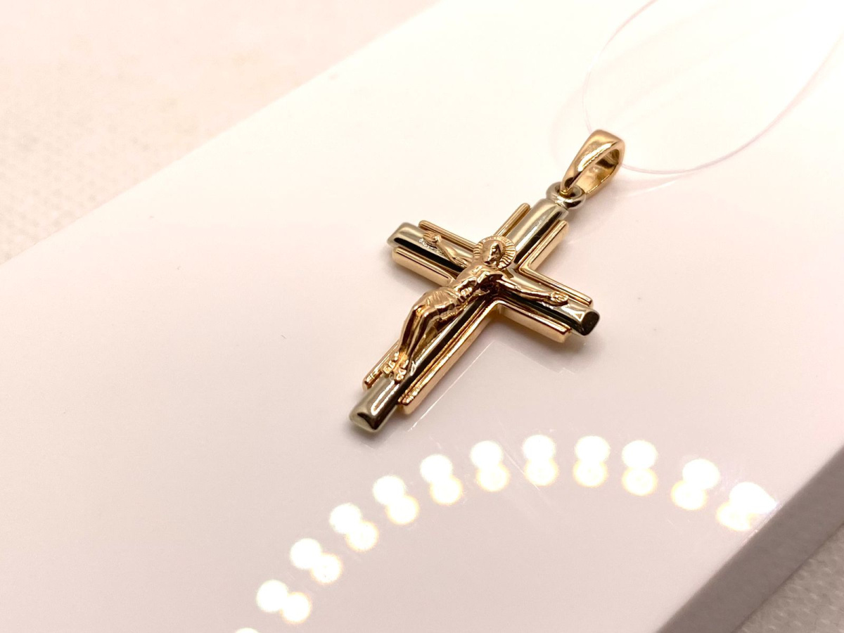 ПОДВЕСКА КРЕСТ без камня (Au 585)