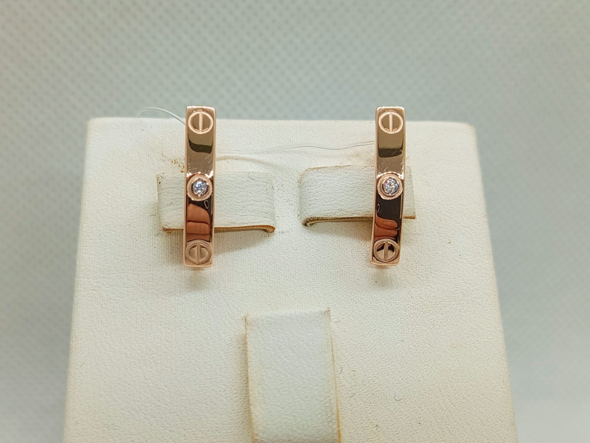 СЕРЬГИ С КАМНЯМИ (Au 585)