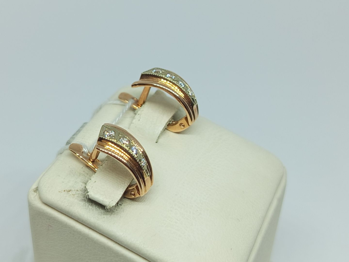 СКМИ585 СЕРЬГИ С КАМНЯМИ (Au 585)