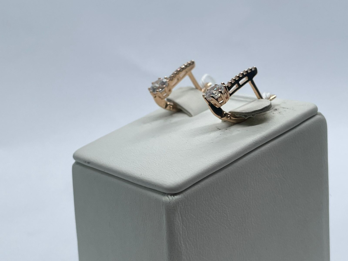 СКМИ585 СЕРЬГИ С КАМНЯМИ (Au 585)