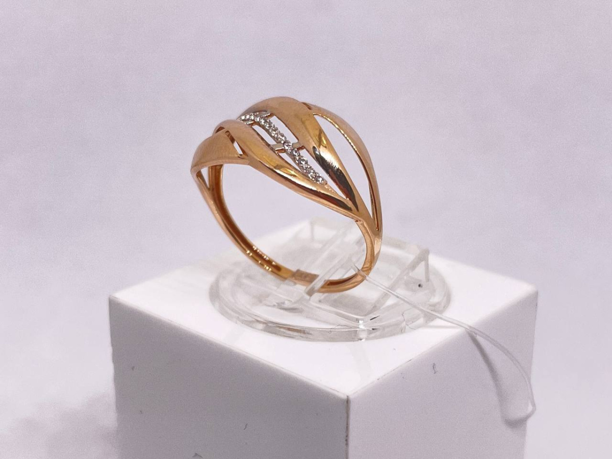 КОЛЬЦО С КАМНЯМИ (Au 585)