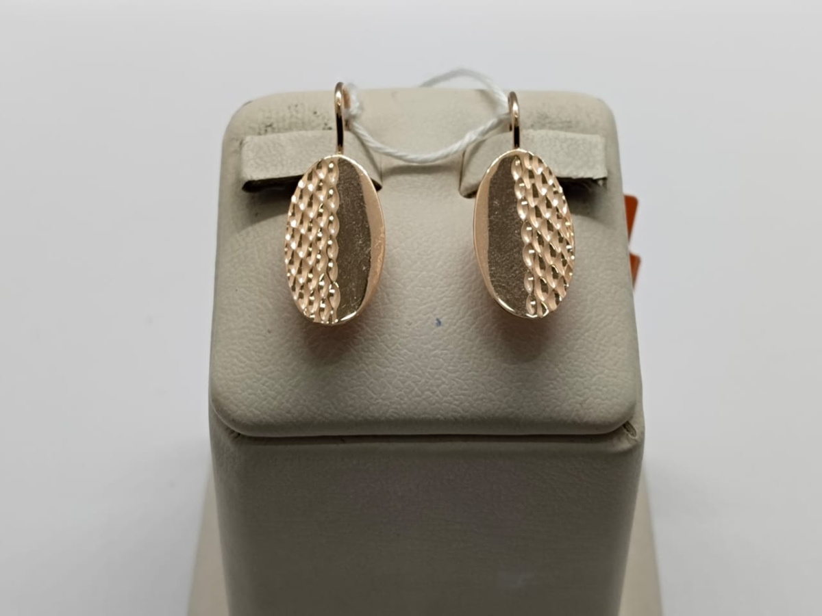 СБКМ585 СЕРЬГИ БЕЗ КАМНЯ (Au 585)