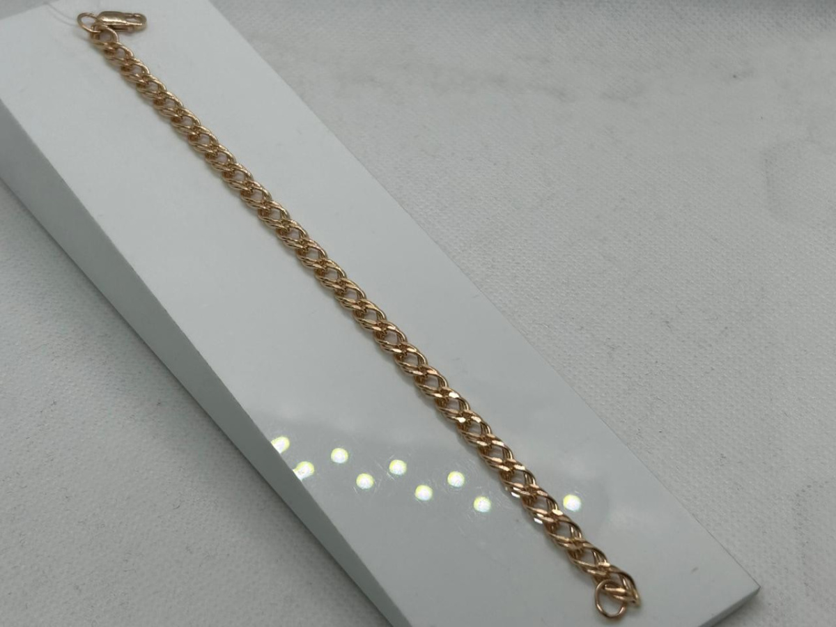 НБ 12-076ПГ БРАСЛЕТ ПУСТОТЕЛЫЙ (Au 585)