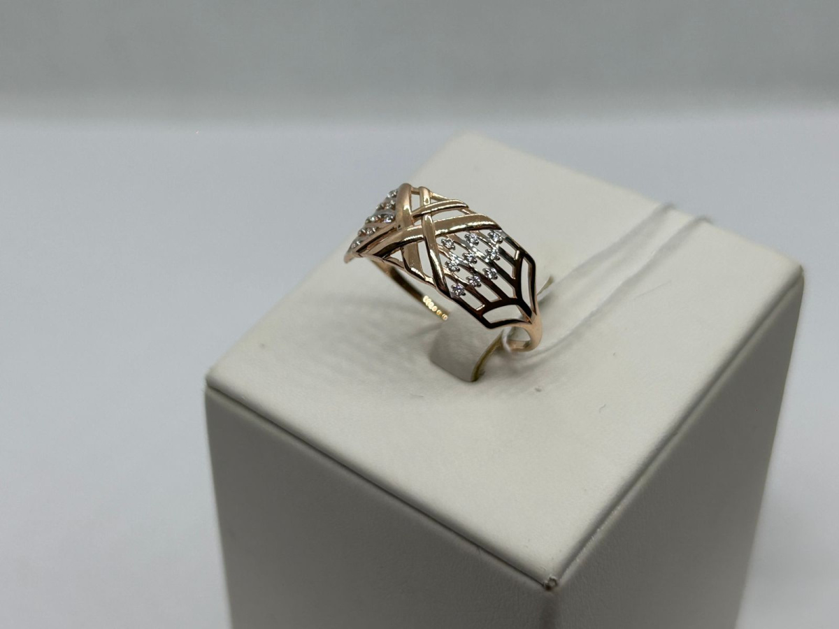 КОЛЬЦО С КАМНЯМИ (Au 585)